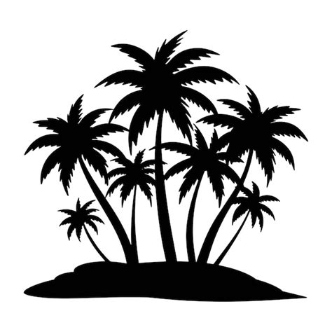 Premium Vector Coconut Palm Tree Silhouette