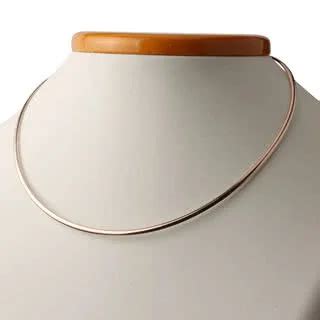 Sterling Silver Reversible Omega Necklace With One Side Rose Gold Plated