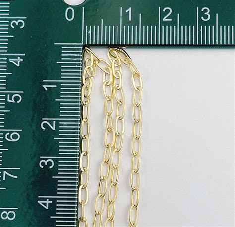 Gold Paperclip Chain By Yard Gold Oval Link Chain Wholesale Bulk Roll