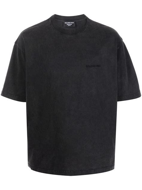 Balenciaga Logo Medium Fit T Shirt Black Maisondefashion Com