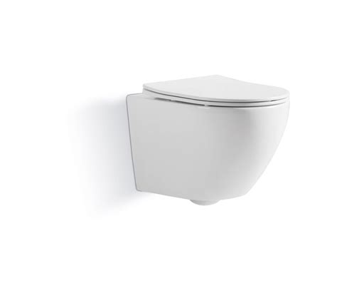 Water Closet Wall Hung Rimless Soft Closing Seat Cover White Tredex