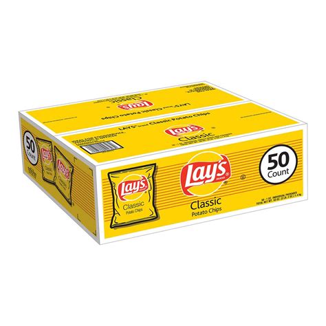 Lays Classic Potato Chips 1 Oz 50 Ct