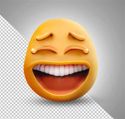 Feliz Emoji D Con Cara Y L Grimas De Alegr A Archivo Psd Premium