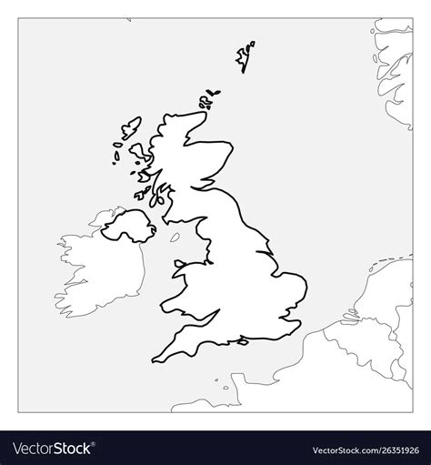 Map United Kingdom Great Britain Royalty Free Vector Image