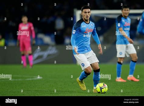 Ssc Napoli S Macedonian Midfielder Eljif Elmas Gesticulate During The