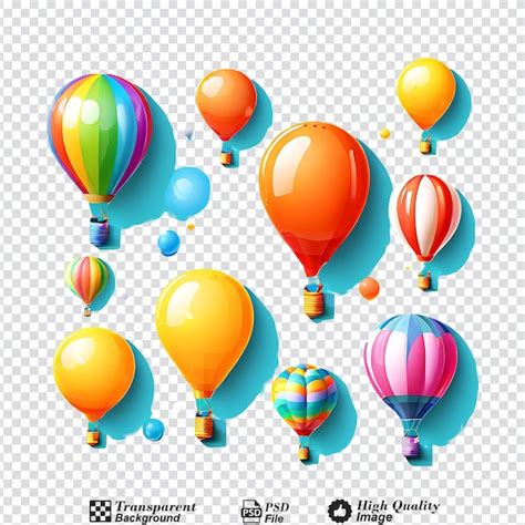 Premium Psd Collection Set Of Colorful Balloons Isolated On