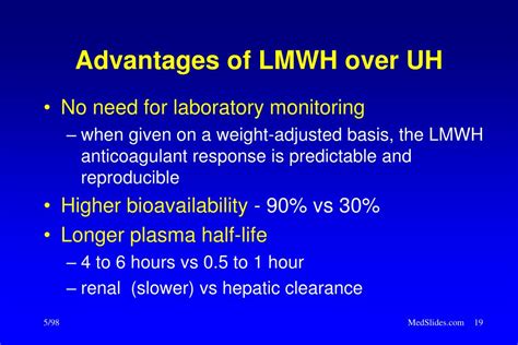 Ppt Low Molecular Weight Heparin And Unfractionated Heparin