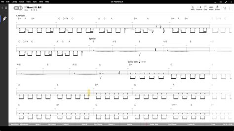 I Want It All Queen Tablatura E Base Senza Basso Backing Bass