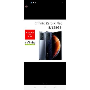 Jual Infinix Zero X Neo 8 128 Garansi Resmi No Repack Shopee Indonesia