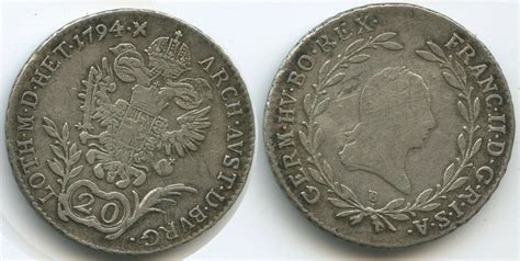 RDR Österreich Ungarn 20 Kreuzer 1794 B Kremnitz G5520 Franz II 1792