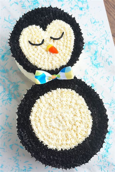 Easy Penguin Cake Buttercream Icing CakeWhiz