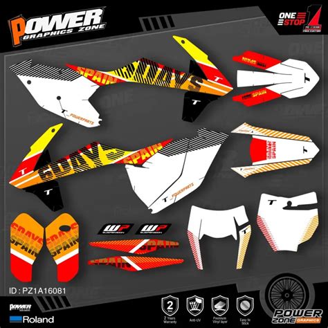 PowerZone Custom Team Graphics Backgrounds Decals Stickers Kit For KTM