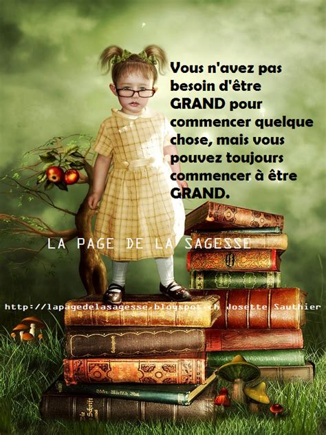 La Page De La Sagesse Citation Pour Grandir Citation Livre