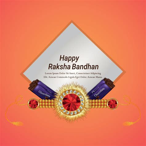 Creative Crystal Element Of Happy Raksha Bandhan Celebration Greeting