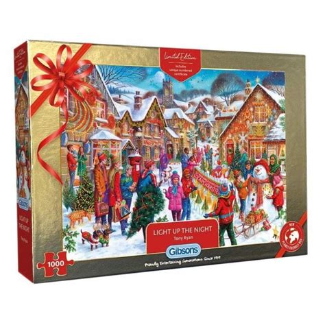 Gibsons Light Up The Night 1000 Piece Puzzle Christmas Limited Edition Jigsaw Puzzles From