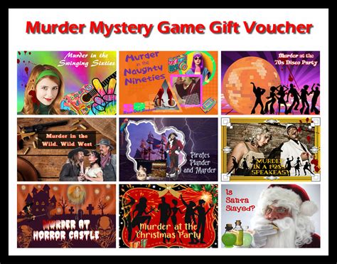 Murder Mystery Party Game Gift Voucher