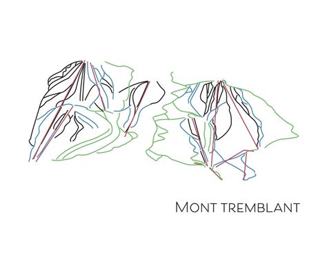 Mont Tremblant Ski Trail Printable Map Artwork - Etsy