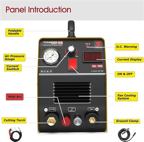 Igbt Cut55p 55a Air Plasma Cutter Machine Pilot Arc Non Touch Cutting 14mm 230v Ebay