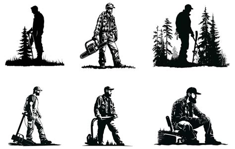 lumberjack silhouette,lumberjack vector silhouette 36001081 Vector Art ...