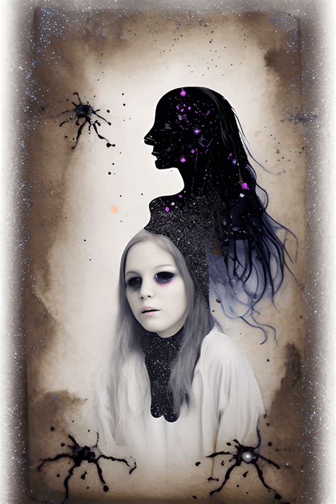 Ghost Girl Digital Airbrushing On Parchment Paper · Creative Fabrica