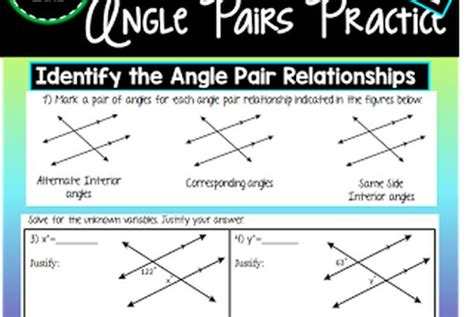 Angle Pair Relationships With Parallel Lines Mathberry Lane Angle