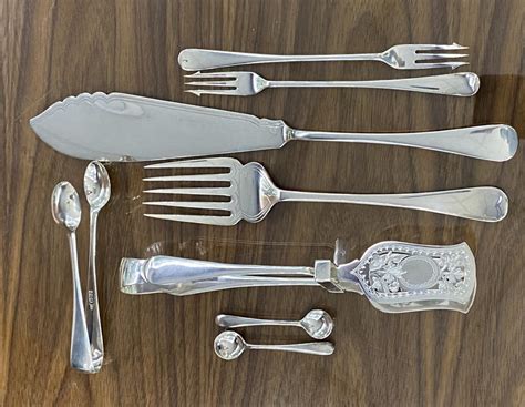 Edwardian Silver Old English Flatware Cutlery Service 1903 4 By Walker And Hall Of Sheffield In