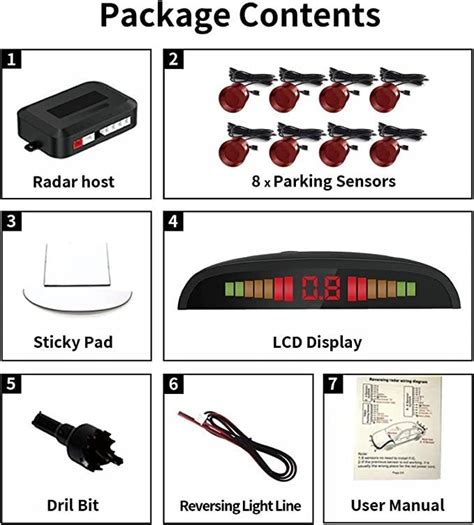 Cocar Car Reverse Parking Radar System With Parking Sensors Distance