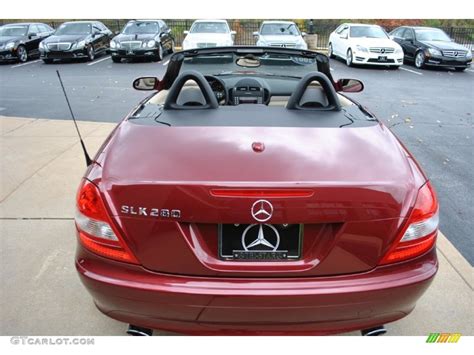 2007 Storm Red Metallic Mercedes Benz Slk 280 Roadster 87493915 Photo