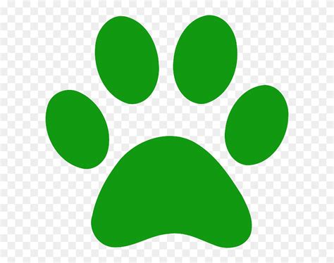 Transparent Huella De Perro Png Green Paw Print Clip Art 5327624