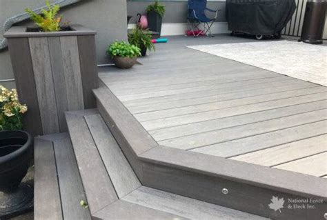 Timbertech Ashwood Deck With Azek Dark Hickory Borders