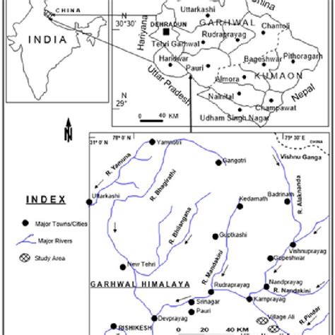 Location Map Of The Garhwal Himalaya Download Scientific Diagram
