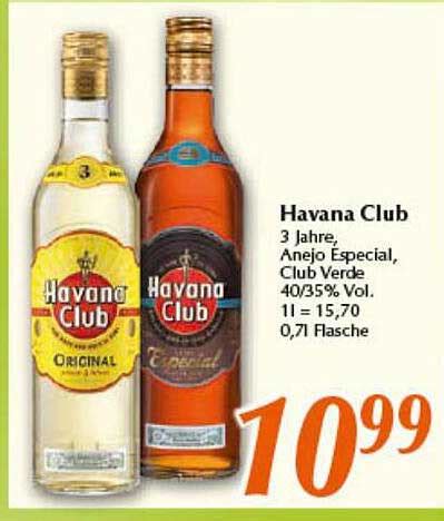 Havana Club Jahre Anejo Especial Club Verde Angebot Bei Inkoop