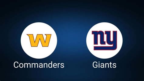 Washington Commanders Vs New York Giants Week Tickets Available