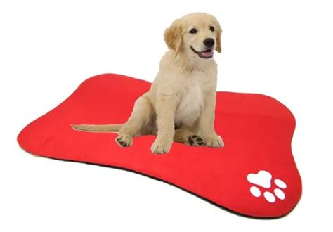 Cama En Forma De Hueso Para Mascotas Color Rojo MercadoLibre