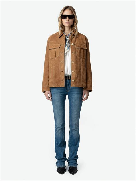 Veste Kuba Suédée blouson marron femme Zadig Voltaire