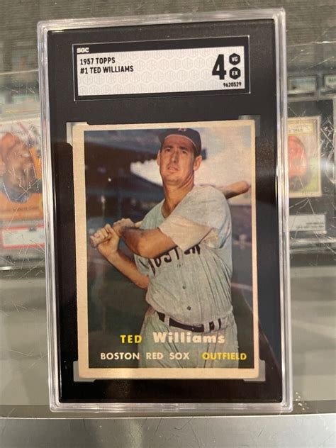 Topps Ted Williams Boston Red Sox Baseball Card Sgc Vg Ex Ebay