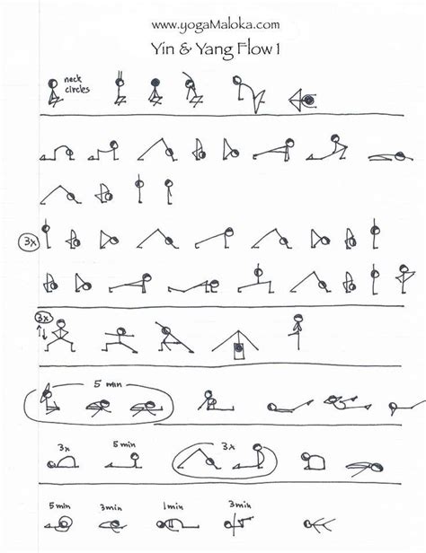 Yin Yoga Chart Printable