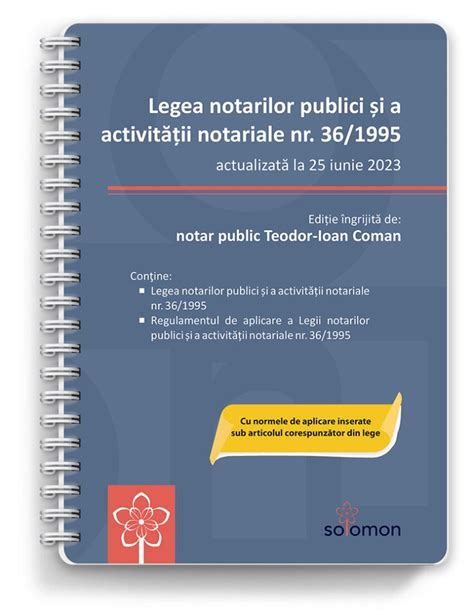 Legea Notarilor Publici I A Activit Ii Notariale Nr