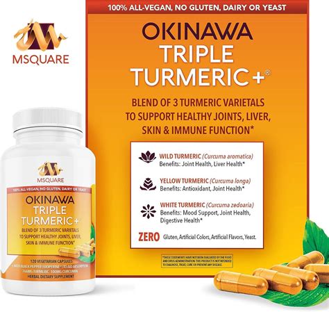 okinawa triple turmeric curcumin supplement mg turmeric blend