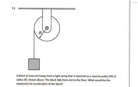 SOLVED 1 R A Block Of Mass M Hangs From A Light String That Is