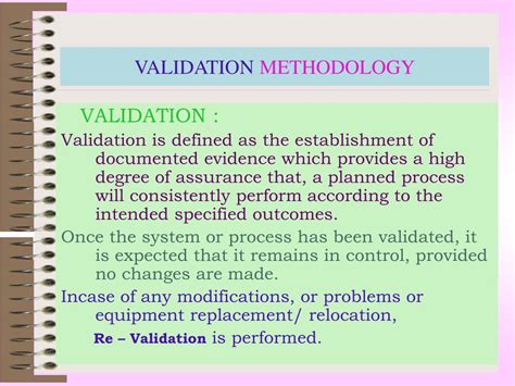 Ppt Validation Methodology Powerpoint Presentation Free Download