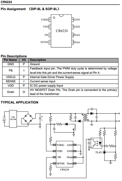 CR6224 Datasheet PDF Current Mode PWM Controller