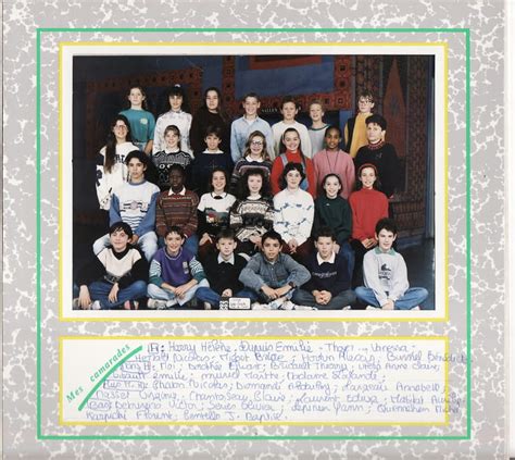 Photo de classe 5B de 1992 Collège La Vallée Violette Copains d avant