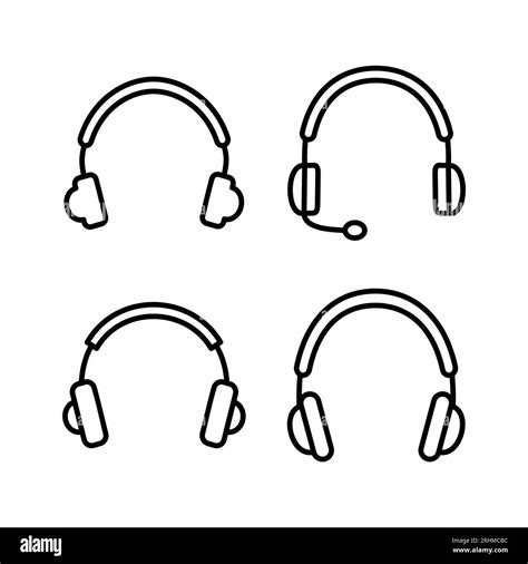 Headphone Icon Vector Headphones Earphones Icon Headset Stock Vector