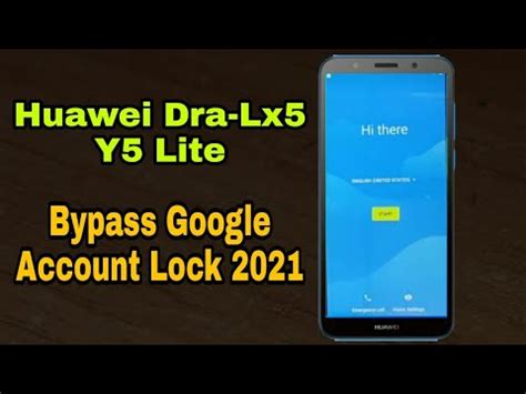 Huawei Dra Lx Y Lite Frp Unlock Bypass Google Account Lock Youtube