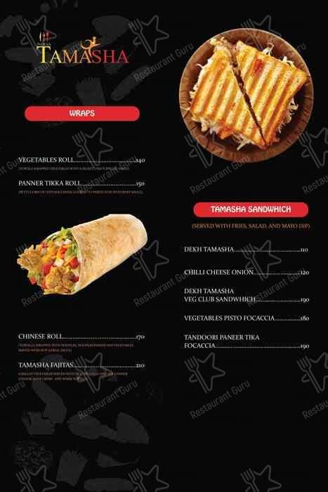 Menu at Indian Tamasha Cafe and Restro, Ahmedabad