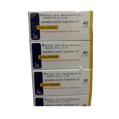 Human Actrapid Soluble Insulin Injection at Rs 140/piece ...