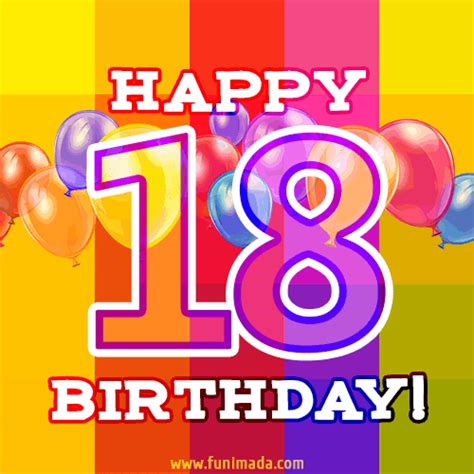 Happy 18th Birthday Animated GIFs - Download on Funimada.com