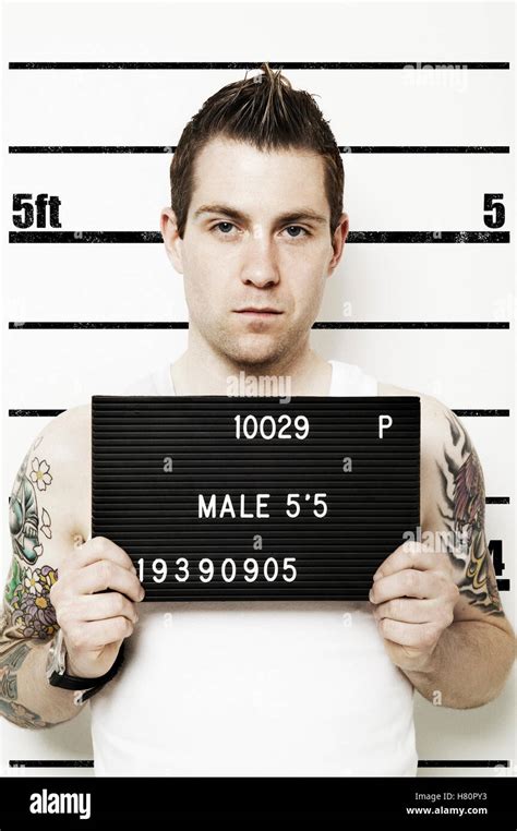 Male Police Mug Shot Stock Photo Alamy