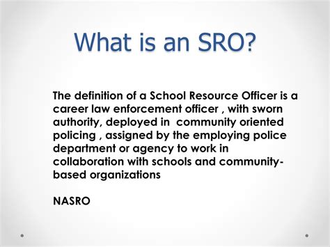 PPT - Enhancing School Safety Through SRO Programs | Key Role in Today's Environment PowerPoint